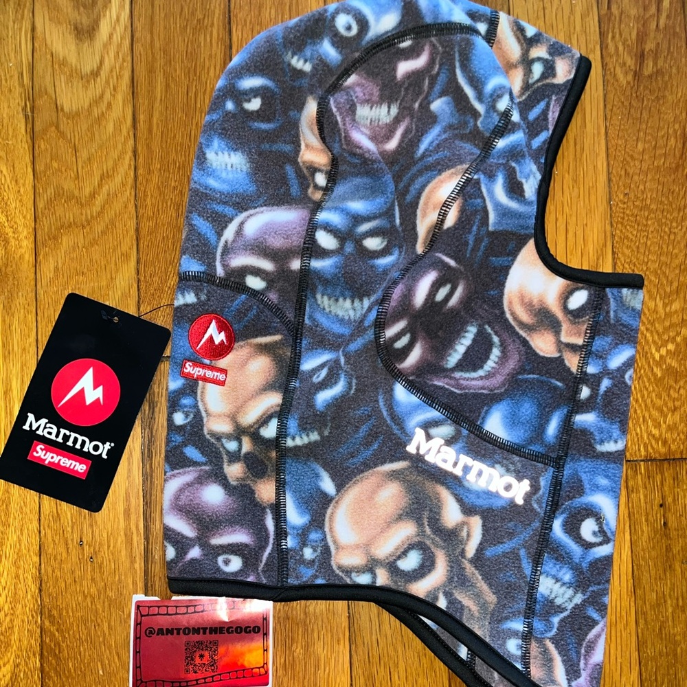 FW25 Supreme X Marmot Fleece Balaclava Skull Pile One Size